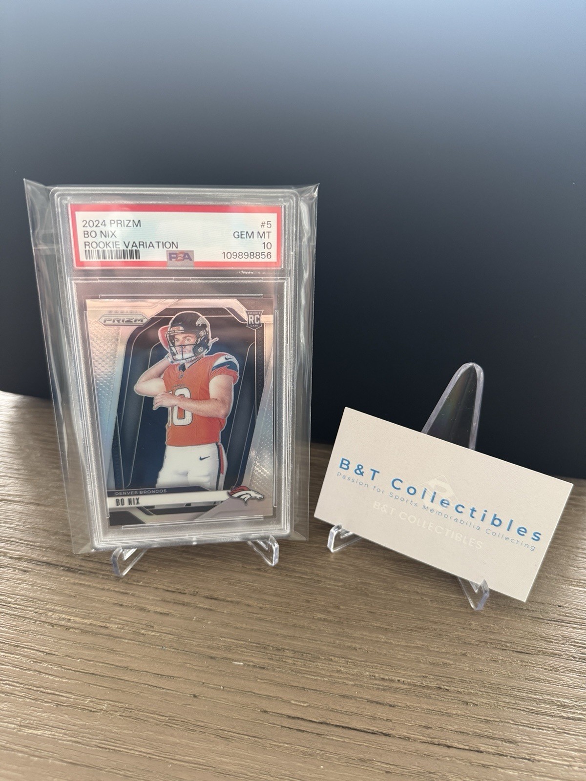 2024 Panini Prizm Bo Nix Rookie Variation #5 PSA 10 Gem Mint RC Broncos🔥🔥