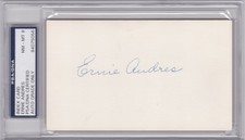 Ernie Andres Boston 1946 Red Sox Signed Index Card PSA DNA Auto 8 NM-MT