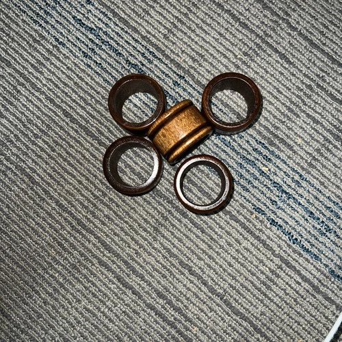 Wooden Brown Napkin Rings - Set Of 5