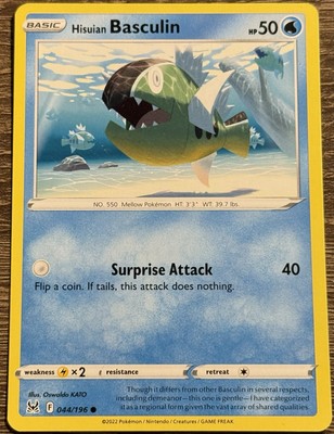 Pokemon Hisuian Basculin SWSH11: Lost Origin 044/196 LP (L)