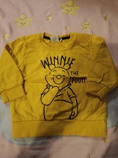 Pullover Sweat Unisex Disney Winnie Pooh Gelb Gr. 80