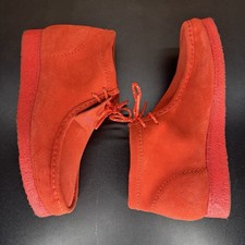 CLARKS ORIGINALS WALLABEE LIMITED RED SUEDE MEN'S SIZE 10.5