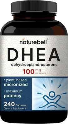 DHEA 100mg, 240 Capsules - Extra Strength Micronized Formula
