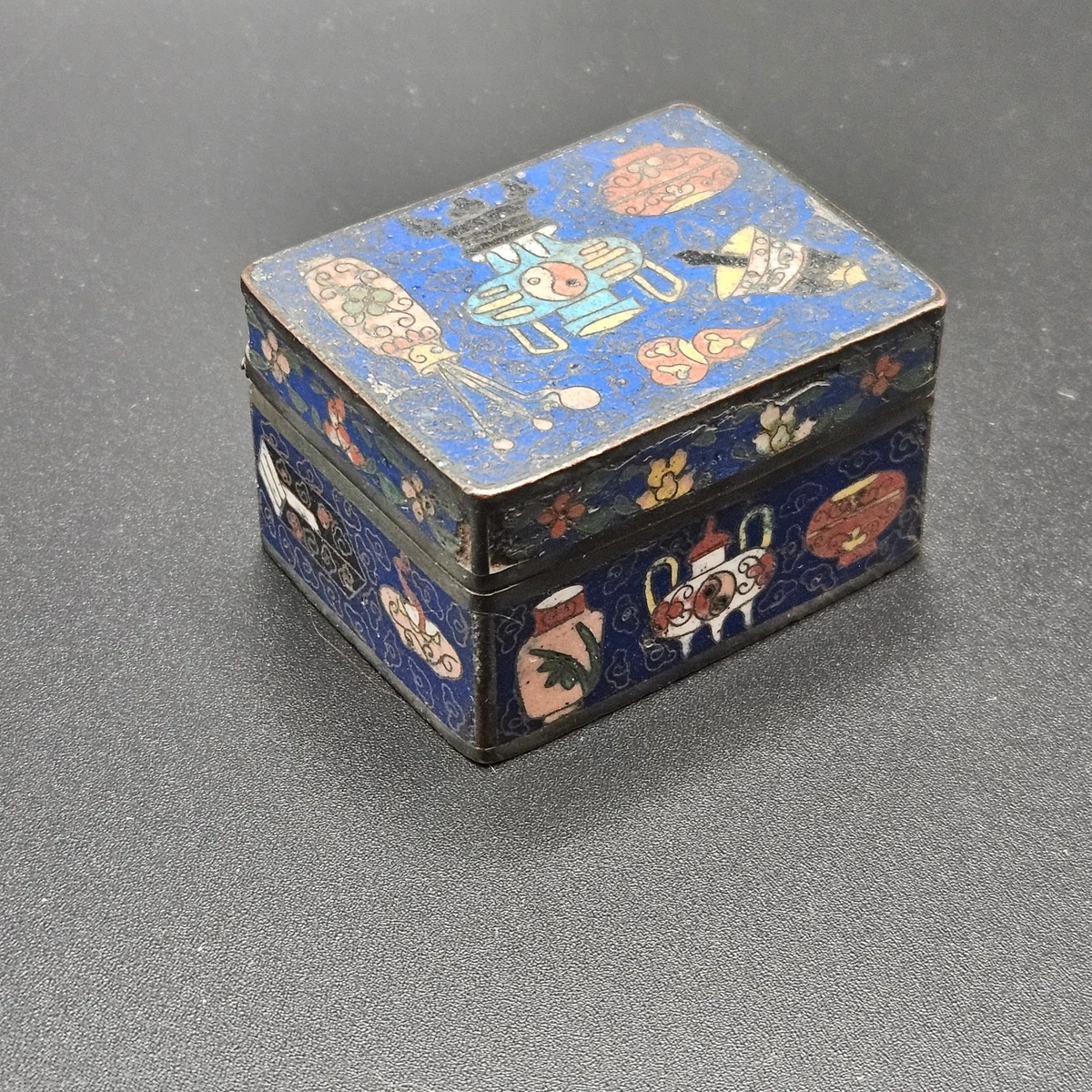 中国景泰蓝在中式古董盒子| eBay