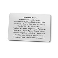 The Lord's Prayer Wallet Card Bible Verse Metal Card Religious Gifts for