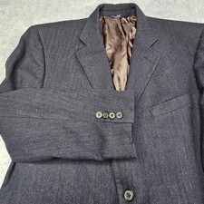 Brooks Brothers Blazer Men's 42R Navy Herringbone Wool Sport Coat Jacket Luxury