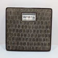 Counselor Vintage Brown Metal Woven Mechanical Bathroom Scale Max Weight 300