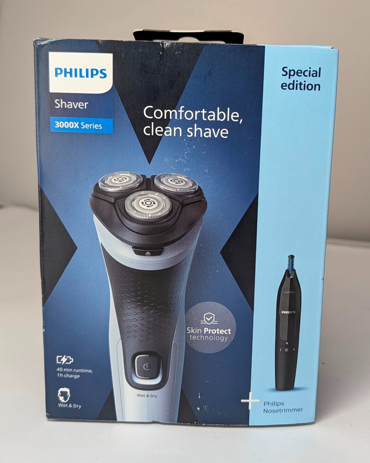 Philips 3000X Series Rechargeable Men's Electric Shaver - Light Blue (X3003/02)