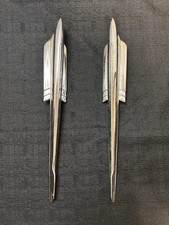Vintage Buick Fender Spears Trim Pair Blc Chrome Art Deco 1930s 1940s