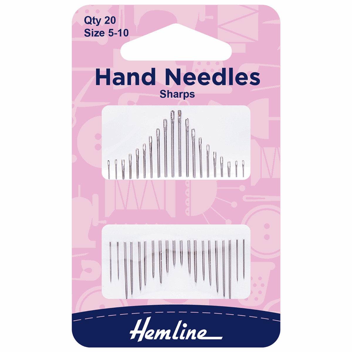 Hemline Hand Sewing Needles: Sharps: Size 5-10 - Image 3