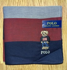 NEW Polo Ralph Lauren Bear Handkerchief Scarf Multicolor striped from Japan 