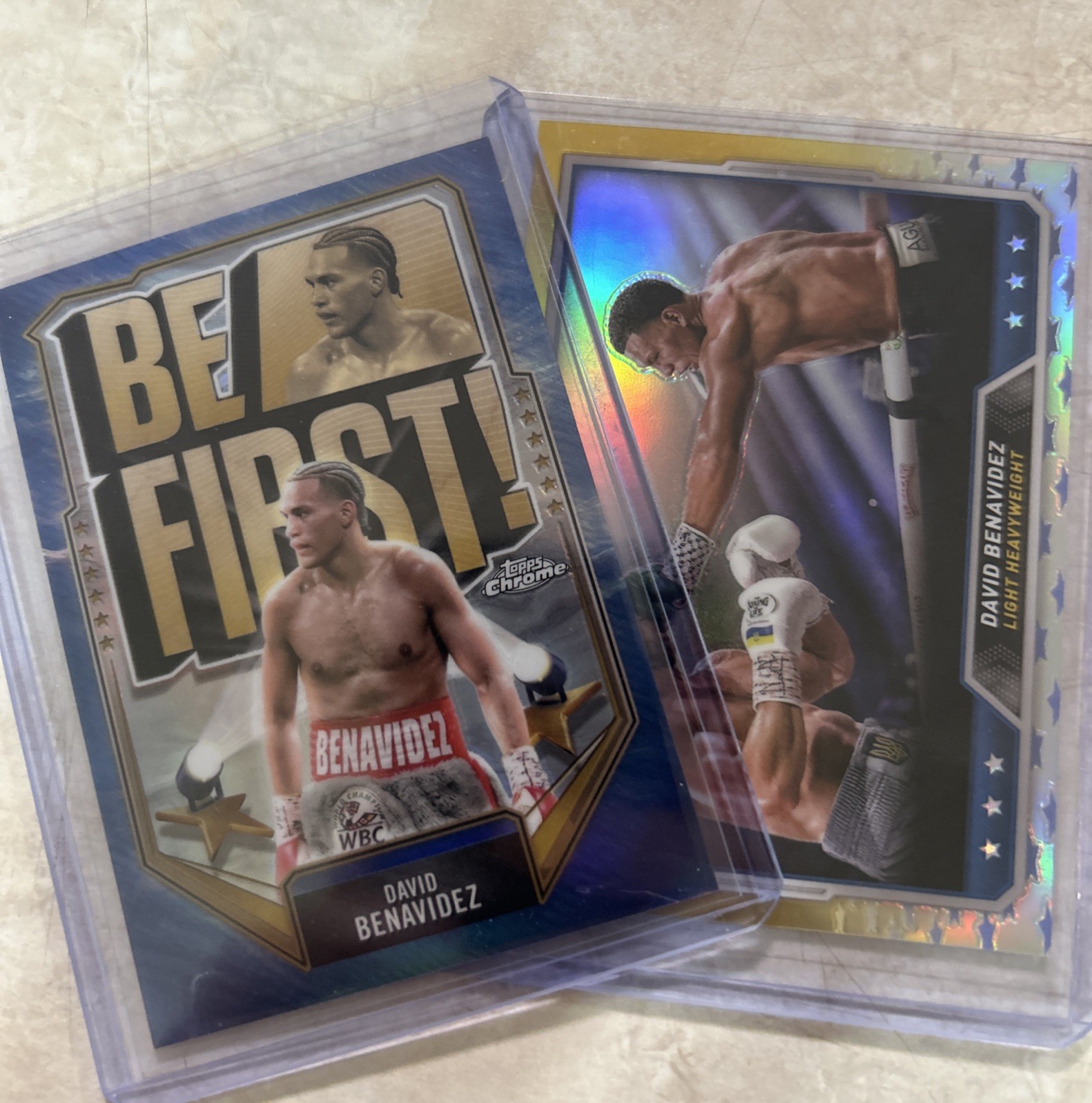 2024 Be First Case Hit /50 Gold Topps Chrome Boxing #99 David Benavidez