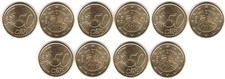 San Marino - 5 pcs х 50 Cent 2014 UNC Lemberg-Zp