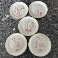 Bing & Grondahl Lot Of 5 Porcelain Mini Wall Plate  Antoni Denmark Assorted