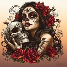Gothic Girl Diamond Art Kit for Adults DIY 5D Wall Decor 13.8 x 13.8 Inch