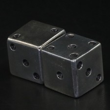 VTG Sterling Silver MEXICO TAXCO Set of 2 Lucky Gambling Rolling Dice - 18.5g