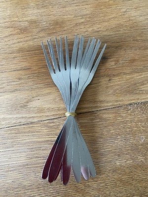 Edelstahl Cocktail Obst Gabeln Wiederverwendbar Mini Zwei Zacken Gurken Garnelen Muschel Fisch 8