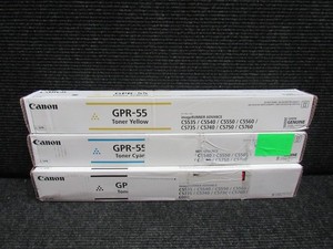 LOT OF 3! GENUINE CANON GPR-55 BLACK/CYAN/YELLOW (IR-ADV C5535) TONER