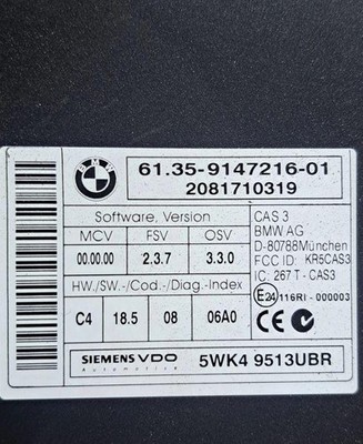 BMW 5 E60 E61 Motorsteuergerat/-modul 7811700 030254063 0281015043