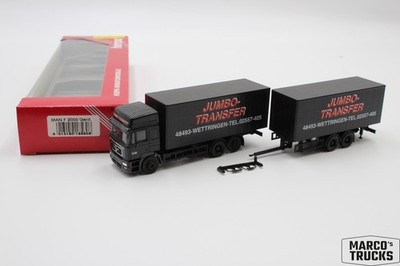 Herpa MAN F2000 Tandemhängerzug  Jumbo-Transfer Wettringen'' 1:87 /H23727