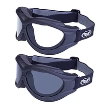 Big Ben Goggles 2 Pairs Black Frames 1 Clear Lens 1 Smoke Lens 