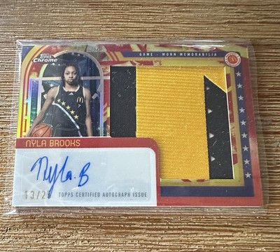2025 Topps Chrome McDonald s AA Nyla Brooks Golden Patch Auto Game-Worn /25