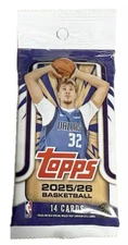 2025-26 Topps Flagship Basketball Trading Card Display Pack 14 Cards