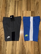 Nike Boys Basketball Athletic Shorts Cotton Size 6 Lot Of 2 Gray NEW W/tags