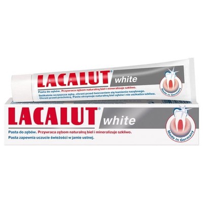 Lacalut WHITE bleeding gums toothpaste  1 x 75ml- FREE SHIPPING