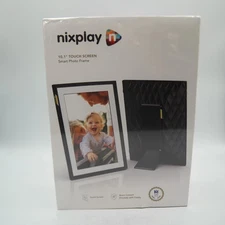 Nixplay Wi-Fi Digital Photo Frame 10.1" Touch Smart Screen LCD Black HD Video.