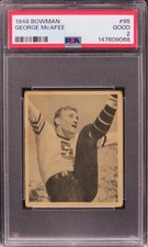 1948 Bowman George McAfee HOF ROOKIE RC #95 PSA 2 GOOD