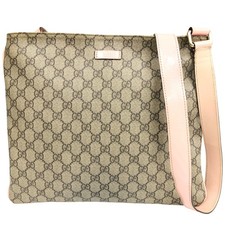 Auth Gucci Shoulder Bag GG Supreme 201446 Crossbody GG Plus PVC Leather