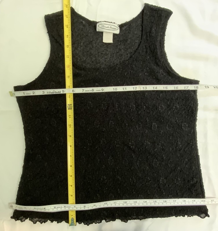 Pamela Stewart XL Black Lace Women’s Tank Top-vintage