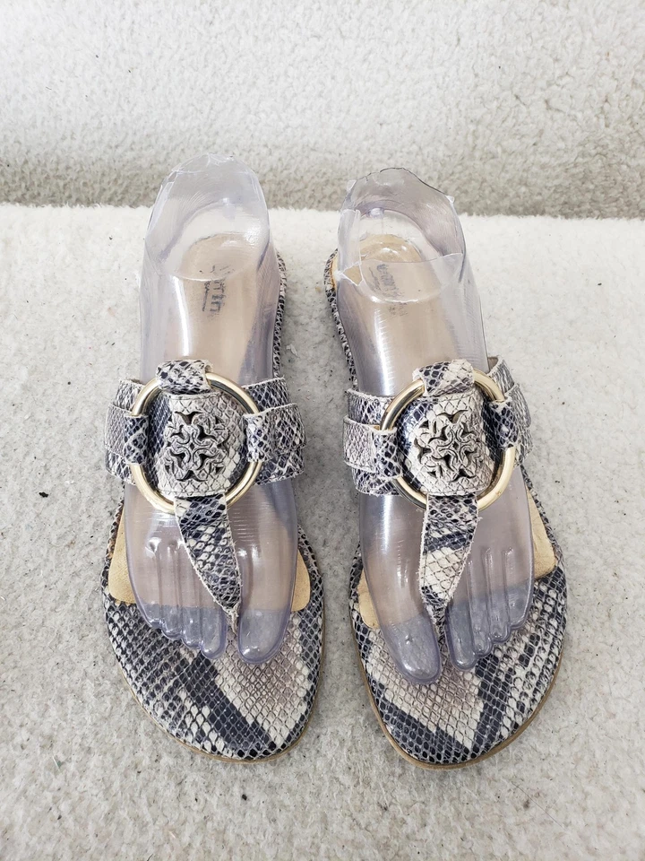 Sandalias Earth Mykonos Tinos para mujer 9M imitación piel de serpiente tanga zapatos cómodos sin cordones Foto 3 de 4