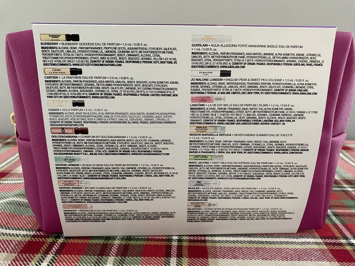 MACY'S Favorite Scents 18 Piece Fragrance Sample Set for HER/Pink