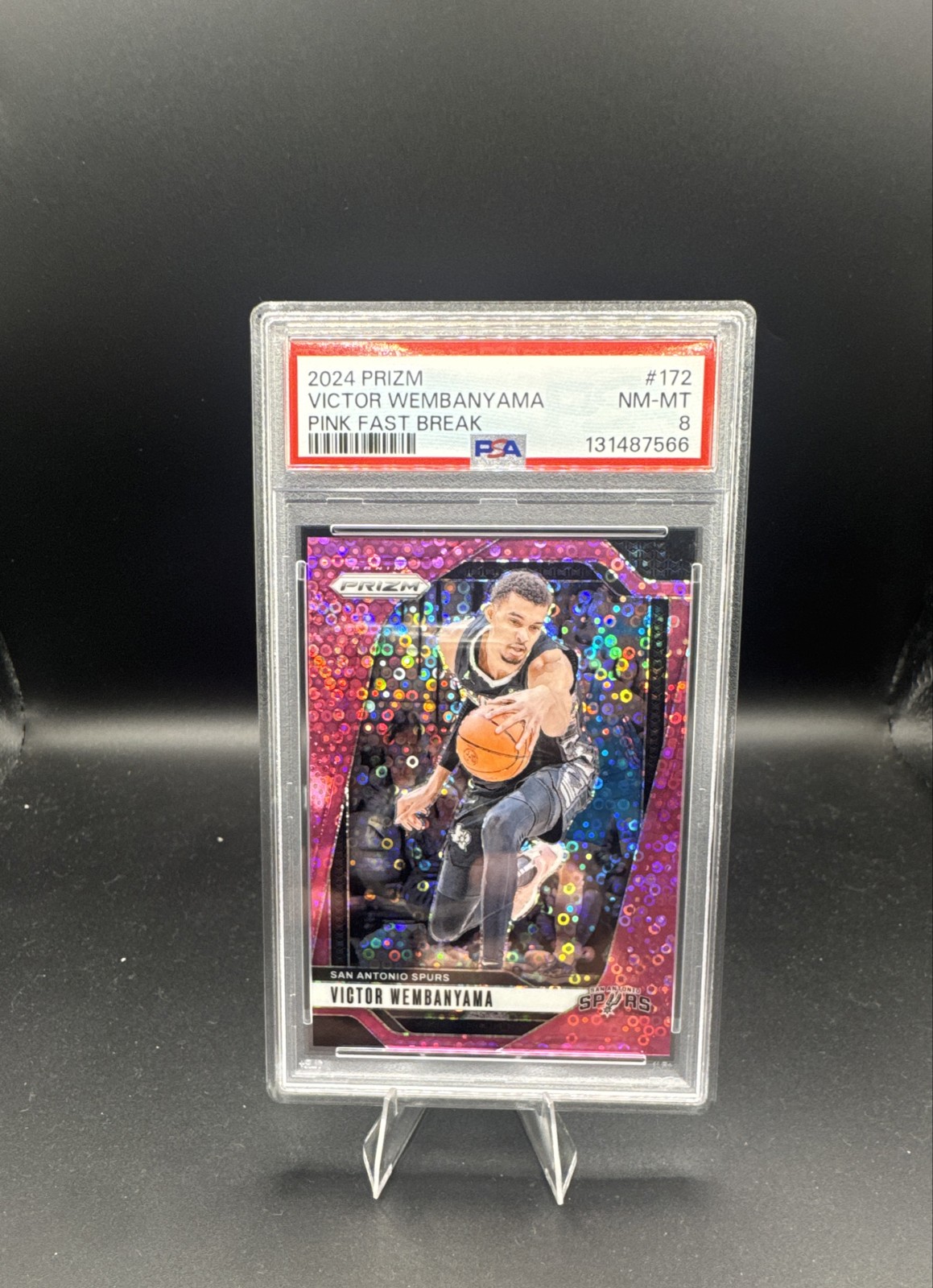2024-25 Panini Prizm - Victor Wembanyama #172 Pink Fast Break Prizm /50