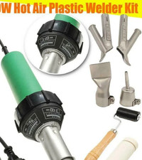 Hot Air Torch Plastic Welder Welding Heat Gun 1600W 2pcs Pistol Nozzle +Roller