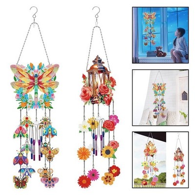 DIY Mosaik Diamant Windspiel Set für Gärten Entspannen und Erstellen einzigartige Dekor