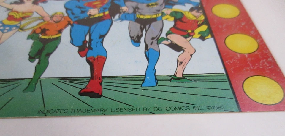 1982 DC COMICS SUPER-FRIENDS HEROES display card Vintage JLA Superman Supergirl - Image 3 of 4