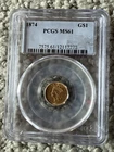 1874 Gold Dollar — photo from another recent sale