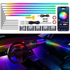 Dreamcolor Acrylic Interior Car LED Strip Light with Wireless APP, RGB 10 in ...