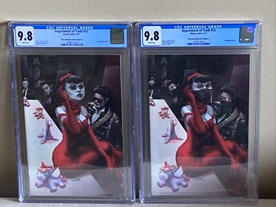 CGC 9.8 DEPARTMENT OF TRUTH 13 Wrap Around Cover Set A and B  by Ivan Tao