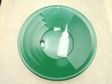 12" Green Gold Pan - Panning Kit , Bottle Snuffer,  Vial - Mining Prospecting