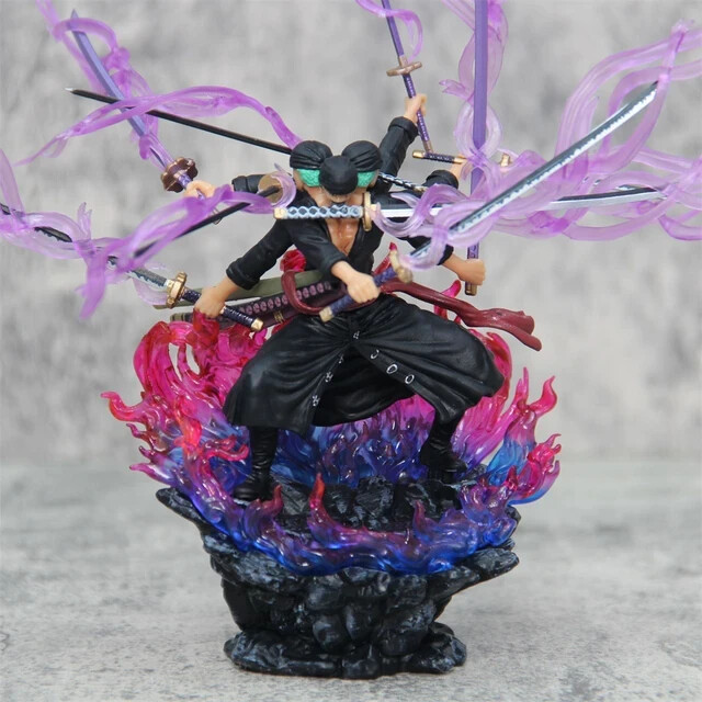 Action Figure One Piece Roronoa Zoro Anime Statua Collezione 15 CM