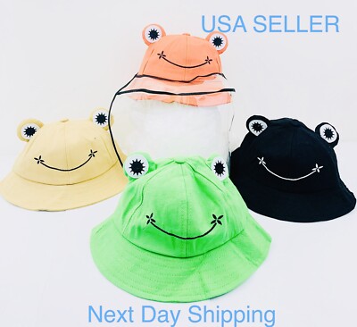 Kids Protective Hat Full Face Shield Fisherman Hat for Children, Safety CoverUSA