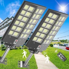 9000W 1000000LM Commercial LED Solar Street Light Dusk to Dawn for Outdoor Road