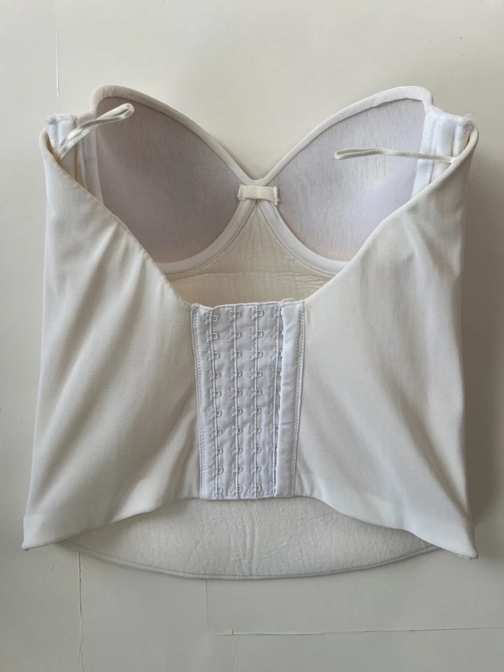 Corsé bustier sujetador blanco vintage Victoria's Secret boda/promoción 34B - usado una vez Foto 2 de 4