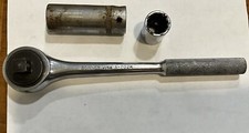 Bonney 1/2" Drive, A-702K Ratchet/Socket Wrench Made in USA & 2 Bonney Sockets