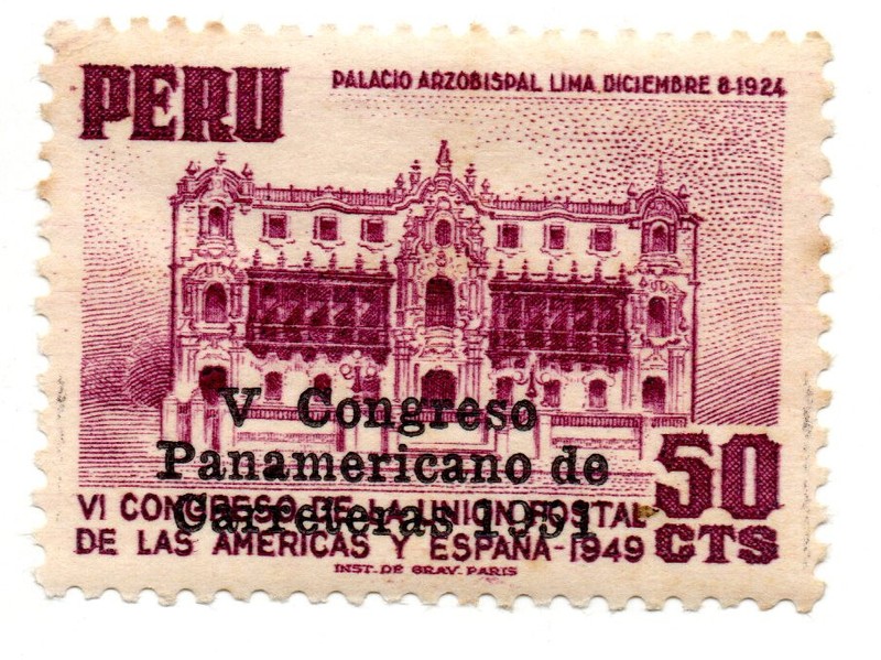 5th Pan-American Highways Congress, Perú Overprinted 1951, accept offers