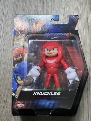 HTF Sonic The Hedgehog 3 Movie KNUCKLES 5'' Figure Jakks WAVE 2   NEW 